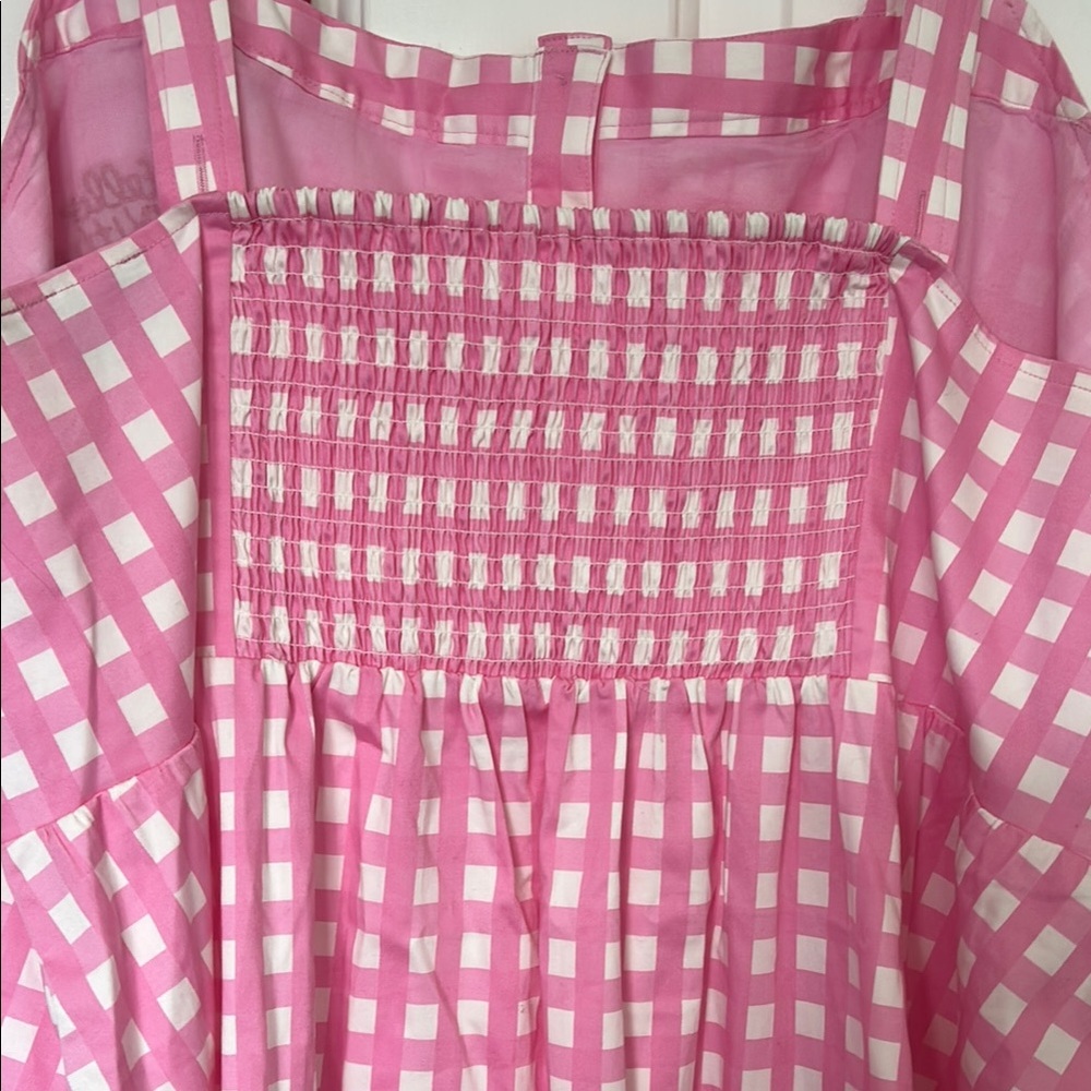 Mod Cloth x Hello Kitty Pink Checkered Dress with Bow NWT - Picture 7 of 8
